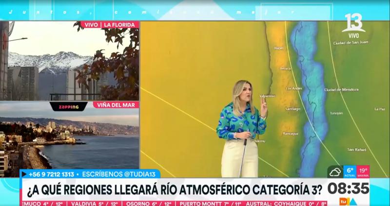 Michelle Adam nos dio a conocer el tiempo en la región Metropolitana