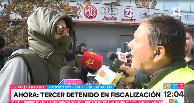 Insólita reacción de motorista en fiscalización