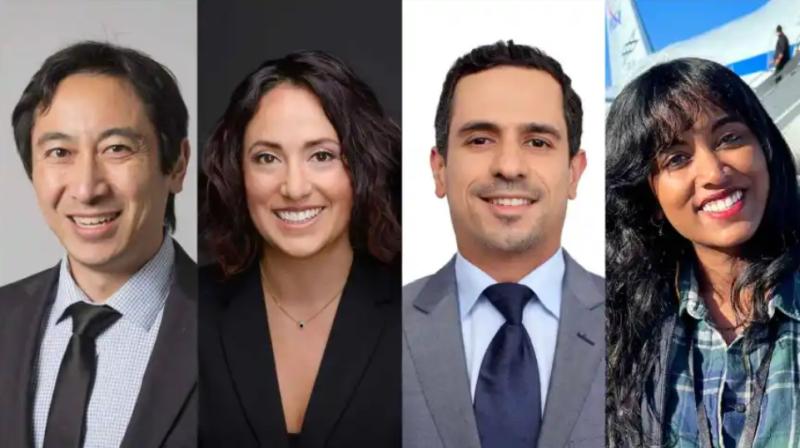 Jason Lee, Stephanie Navarro, Shareef Al Romaithi y Piyumi Wijesekara de izq. a dch.