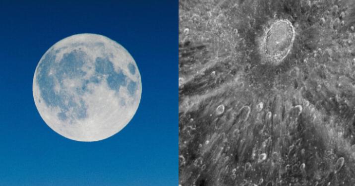 Imagen publicada por la NASA del descubrimiento de agua en la Luna