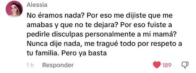 Alessia responde a dichos de Rai en Ganar o Servir vía TikTok