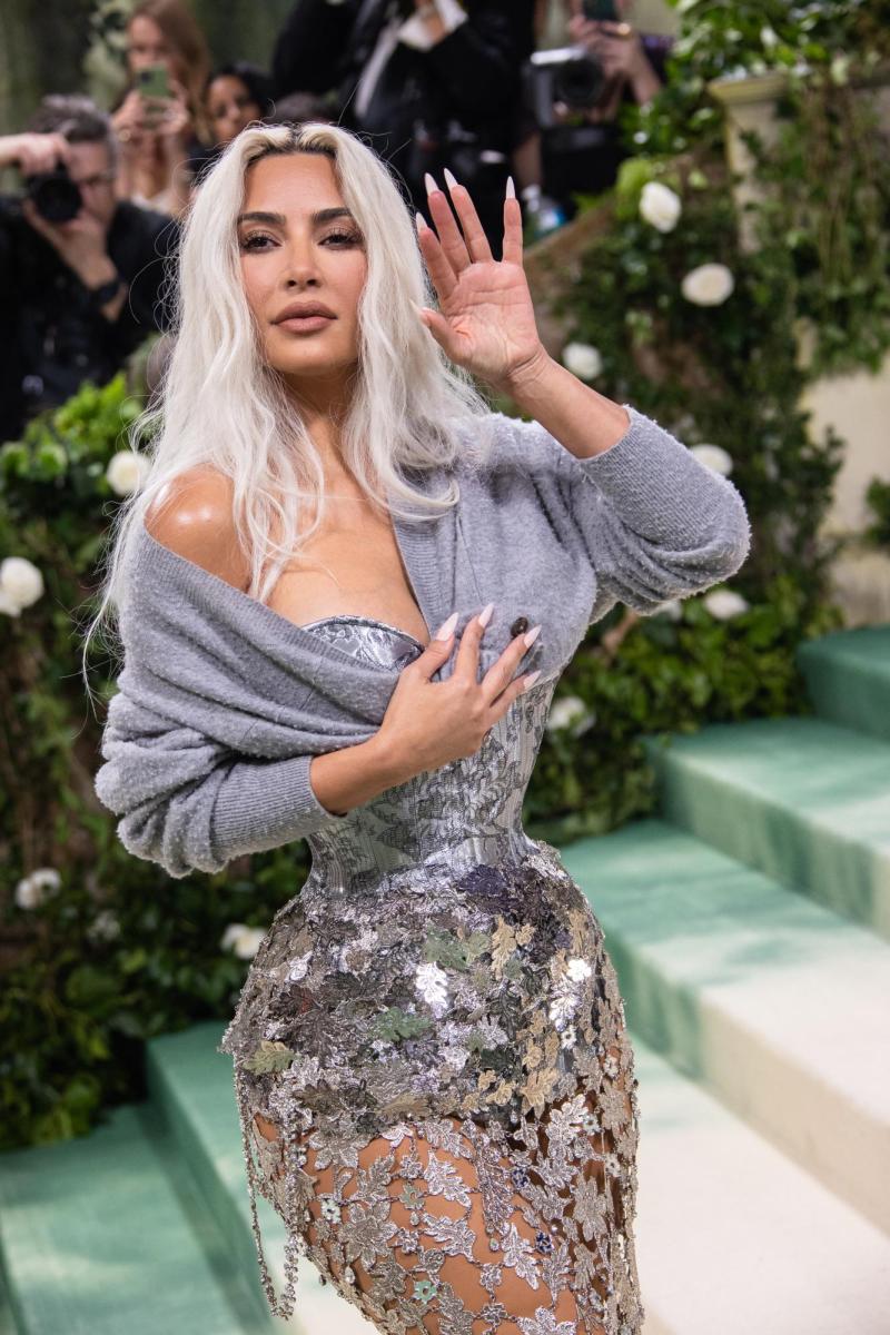 Kim Kardashian en la Met Gala 2024. (Getty)