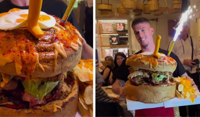 Hamburguesas gigantes en Grecia