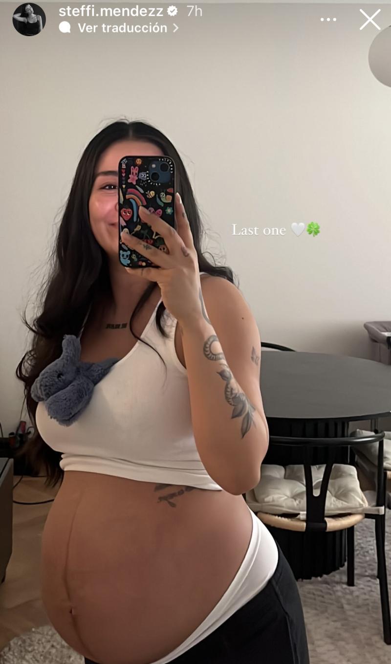 Steffi Méndez en la etapa final de su embarazo - Instagram