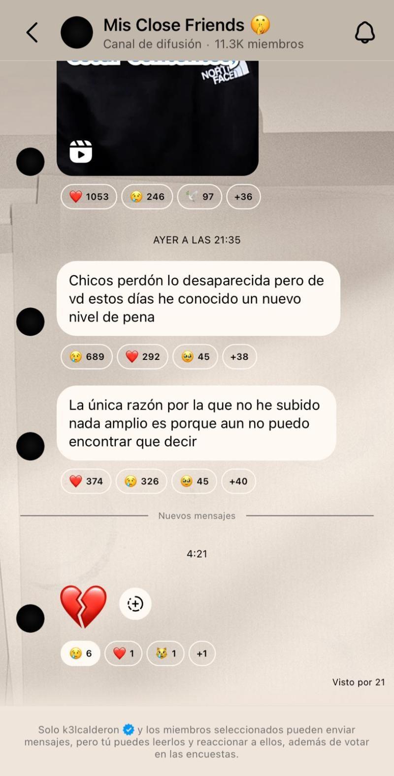 Kel Calderón en su canal de difusión