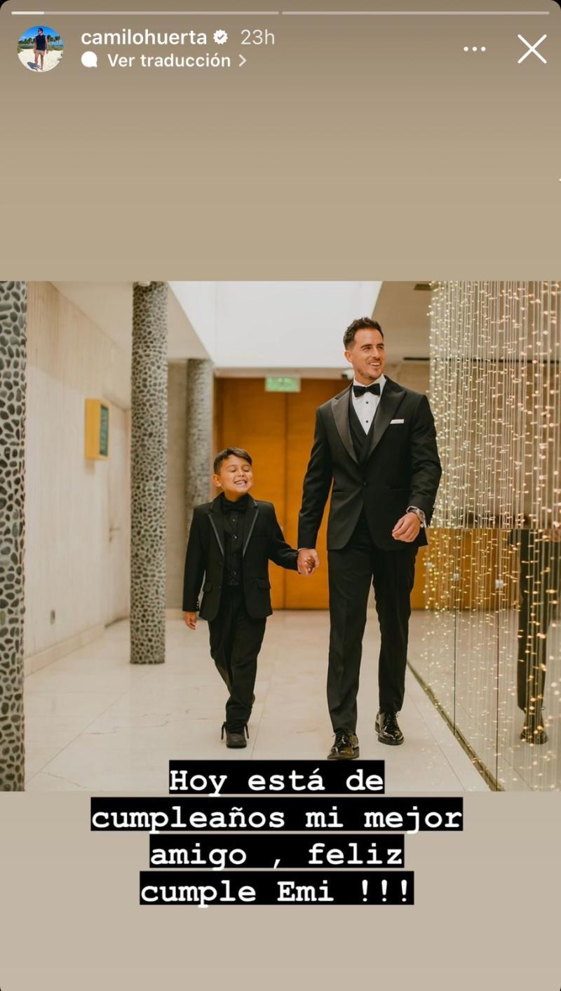 El saludo de Camilo Huerta a hijo de Marité Matus - Créditos: Instagram