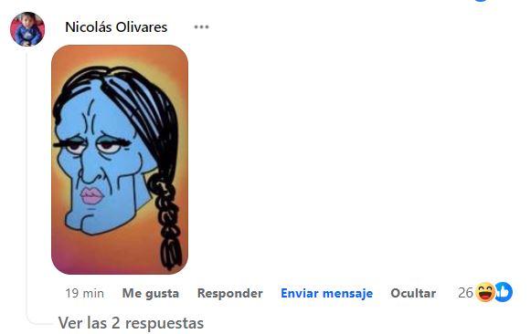 Comentario de Facebook en publicación sobre Blue Mary