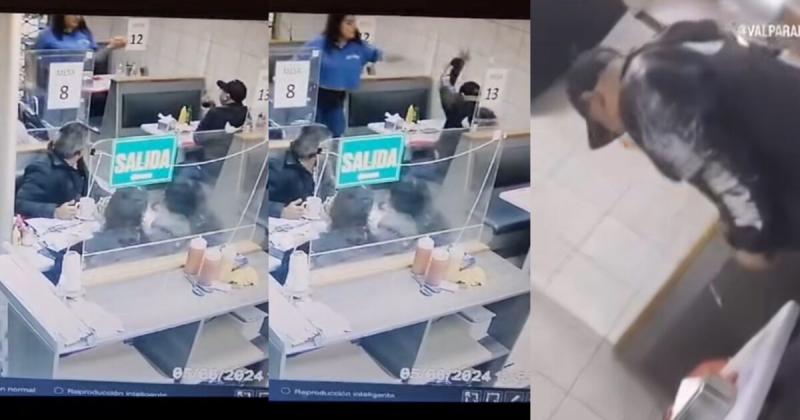 Mujer que lanzó completo a sujeto en Viña del Mar rompió el silencio. Créditos: Captura