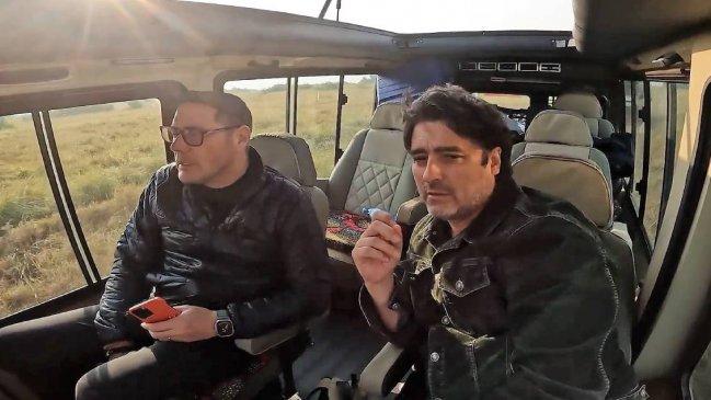 Pancho Saavedra y Jorge Zabaleta estaban grabando Socios por el Mundo - Créditos: Captura