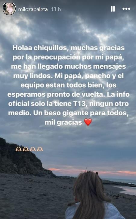 Hija de Jorge Zabaleta - Instagram