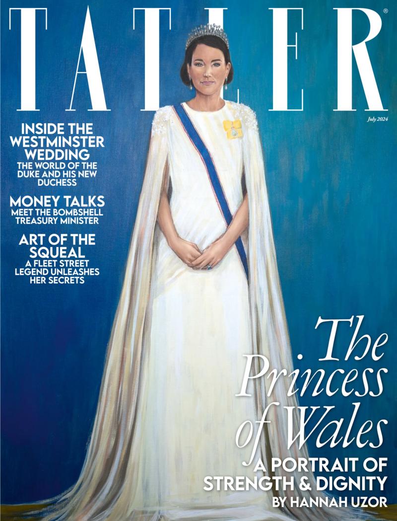 El retrato de la Princesa de Gales aparece en la portada de la edición de julio de la revista Tatler. Créditos: Hannah Uzor/Tatler