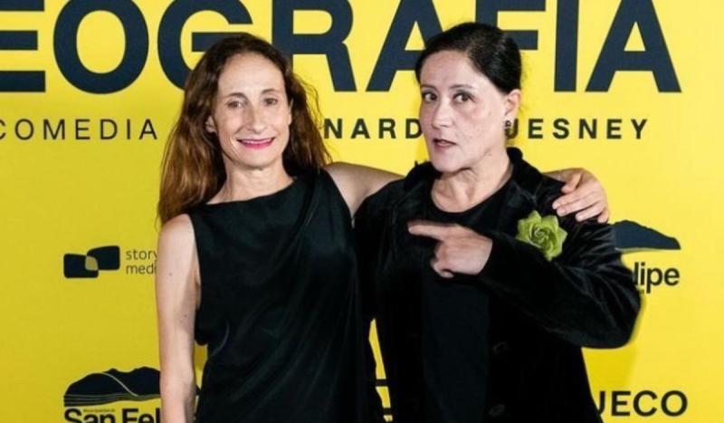 Amparo Noguera y Catalina Saavedra en el lanzamiento de la película 'Historia y Geografía'