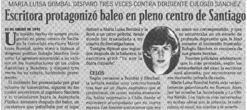 Cuando María Luisa Bombal protagonizó un crimen