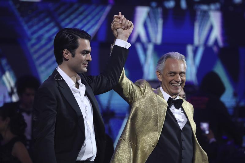 Matteo Bocelli y Andrea Bocelli en Viña 2024 - Créditos Aton Chile