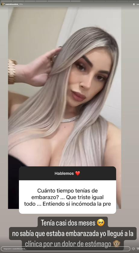 Anaís Vilches se enteró de su embarazo una vez que llegó a la clínica junto a Marcianeke.