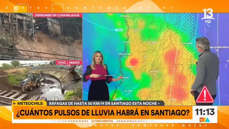 En qué comunas de la región Metropolitana caerán las primeras gotas de lluvia