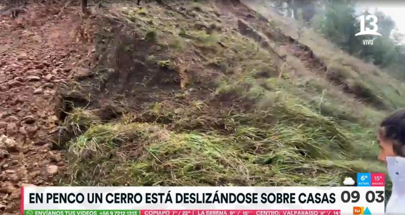 Preocupación en Penco por deslizamientos de tierra