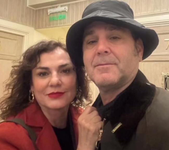 Berta Lasala junto a su nueva pareja, Cristián Vial.