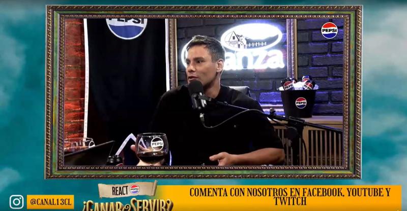 Claudio Valdivia en React Pepsi de Ganar o Servir