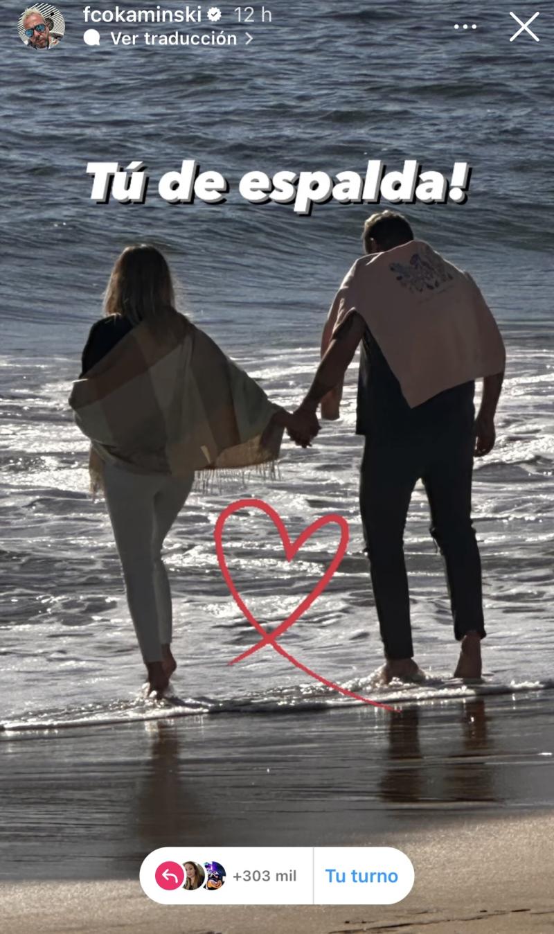 Francisco Kaminski y la primera foto con Camila Andrade - Instagram