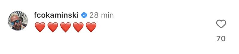 Francisco Kaminski reacciona a video de Camila Andrade - Instagram