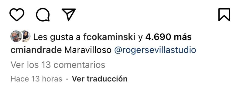 Francisco Kaminski reacciona al nuevo look de Camila Andrade - Instagram