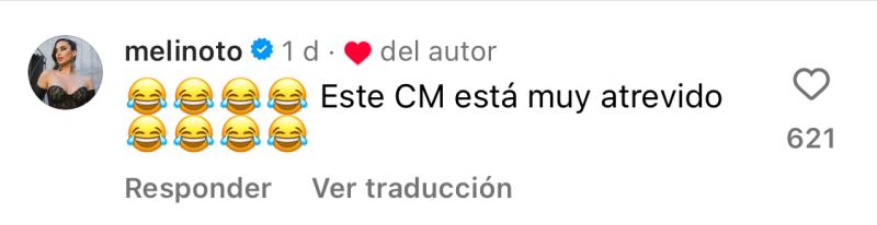 Melina Noto reaccionó a las fotos del baño de Pangal Andrade - Instagram