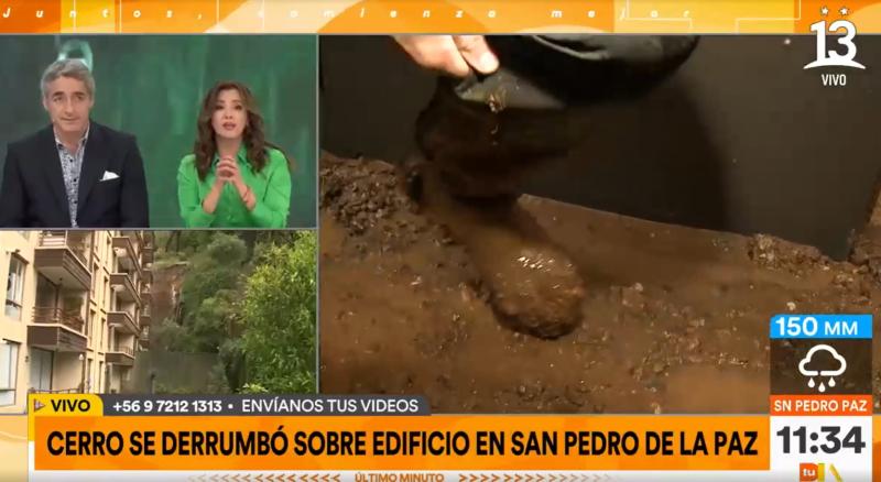 Equipo de "Tu Día" evidencia las consecuencias del derrumbe de un cerro