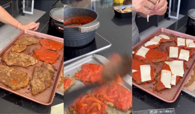 Celia Cuccittini mostró su secreto para la milanesa napolitana