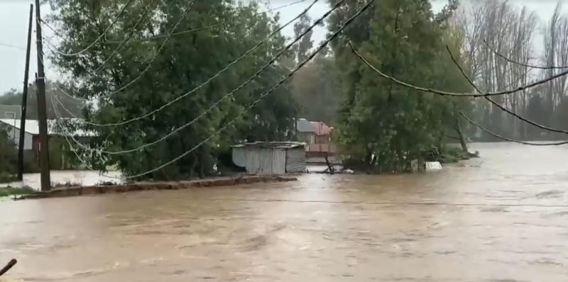 El río Andalién ya se desbordó - Créditos captura "Tu Día"