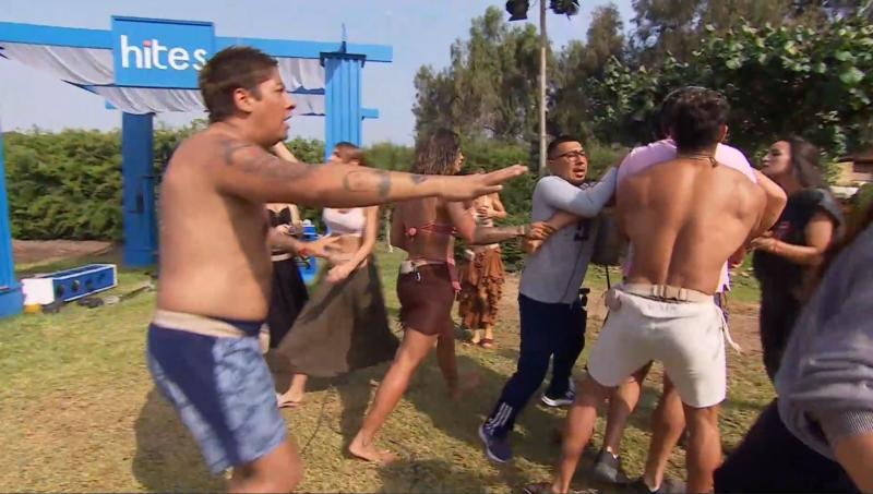 Pangal Andrade es detenido antes de golpear a Luis Mateucci en Ganar o Servir