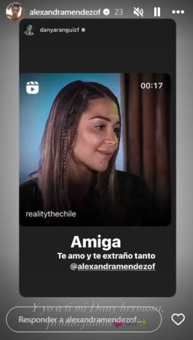 La Chama contestó a las tiernas palabras de Daniela Aránguiz.