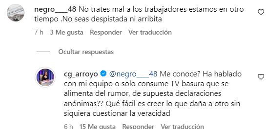 Carmen Gloria Arroyo respondió a cuestionamientos.