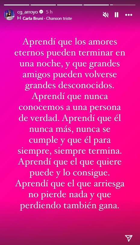 Historia de Carmen Gloria Arroyo.