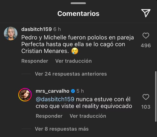 Michelle Carvalho negó romance con Pedro Astorga.