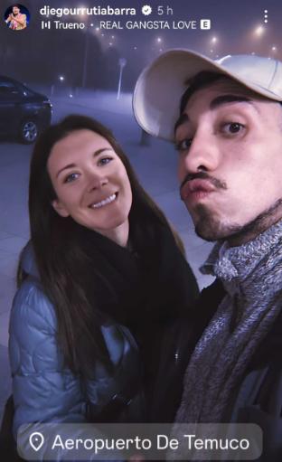 Carla Jara y Diego Urrutia vivieron un romántico fin de semana en Coñaripe.