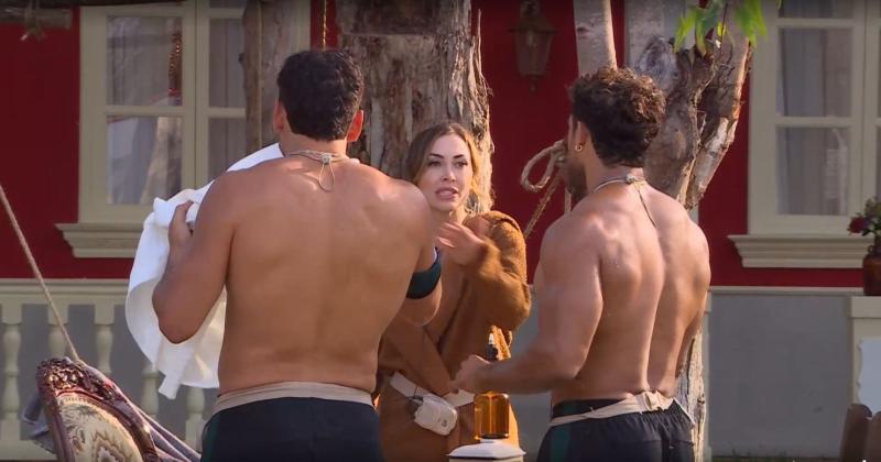 Dani Colett discute con Austin y Pangal en Ganar o Servir