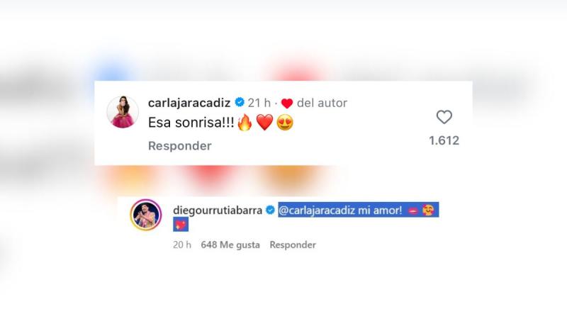 El romántico intercambio de mensajes entre Carla Jara y Diego Urrutia - Instagram
