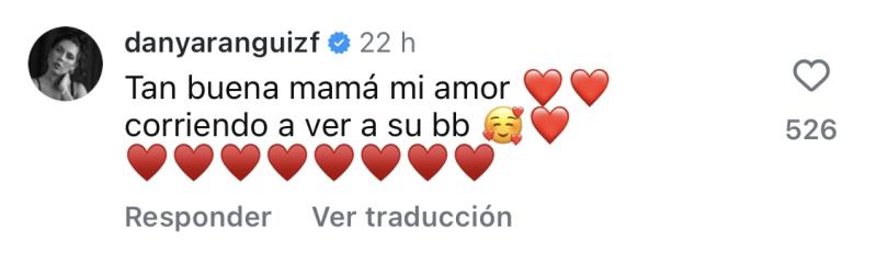 Daniela Aránguiz comentó publicación de Gala Caldirola - Instagram