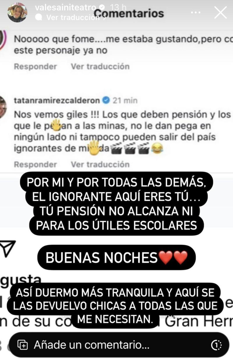 Valentina Saini en picada contra Sebastián Ramírez - Instagram