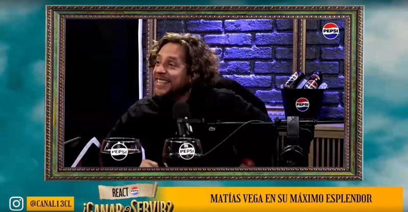 Matías Vega en React Pepsi de Ganar o Servir