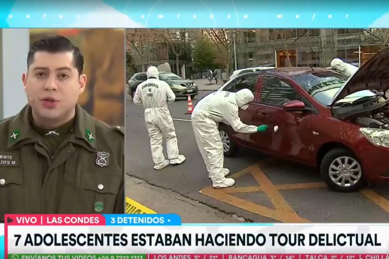 Carabineros entrega perfil de los delincuentes menores de edad involucrados en robo de vehículos