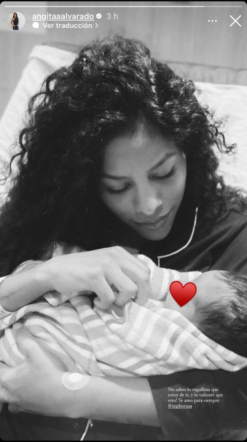 Hija de Anita Alvarado se convirtió en madre por primera vez.