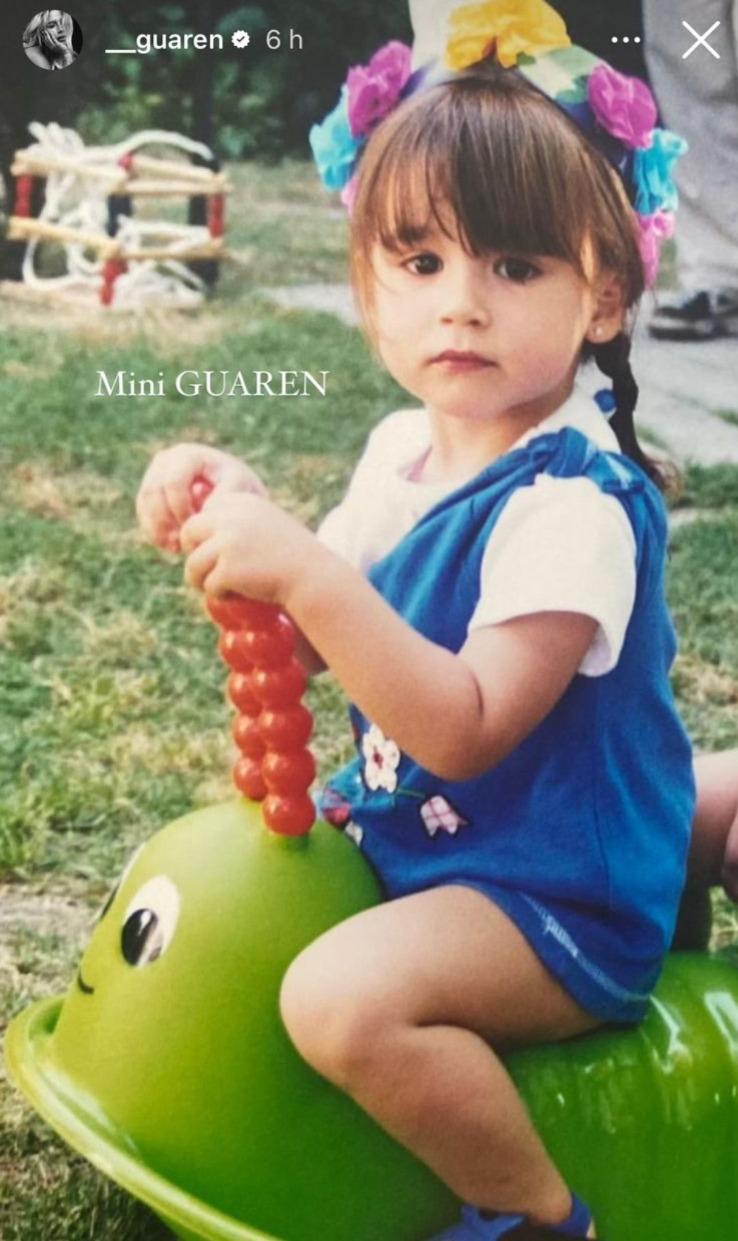 Valentina Torres, la "guarén", en su infancia