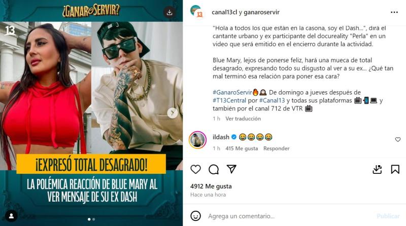 Comentario de Dash en publicación de Ganar o Servir