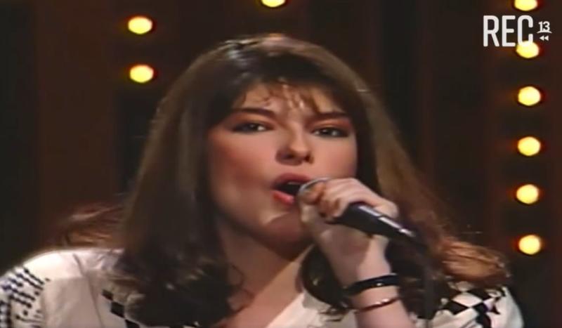 La cantante Soledad Guerrero en 'Sábados Gigantes' de 1986