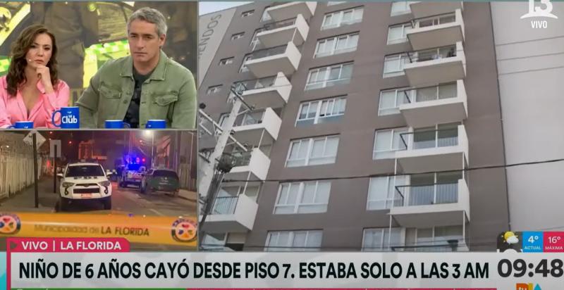 Niño de 6 años fallece tras caer desde un séptimo piso en La Florida