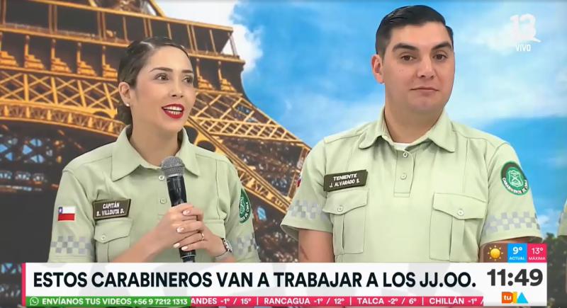 Nacho Gutiérrez sorprende hablando francés con una funcionaria de Carabineros