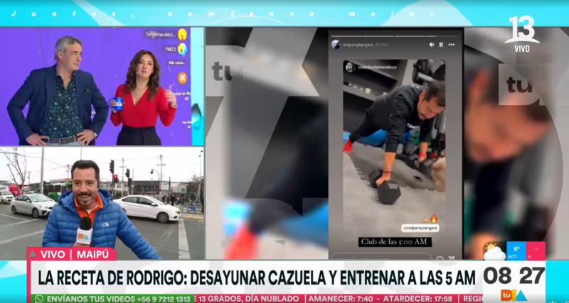 Rodrigo Pérez, periodista de "Tu Día", entrena a las 5AM