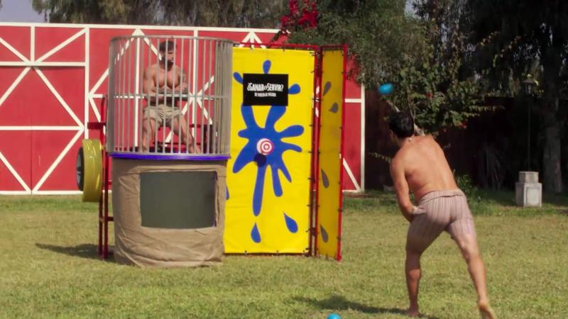 Pangal lanza a Luis Mateucci al agua en Ganar o Servir